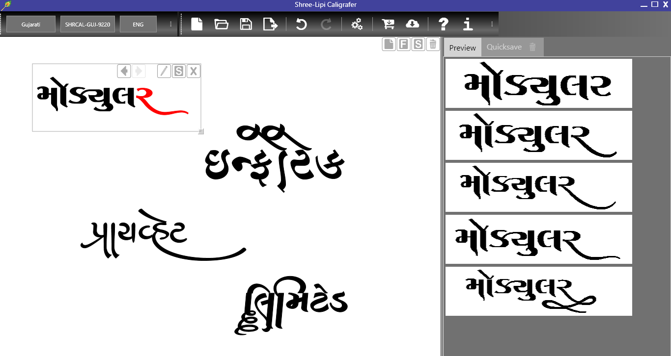 Gujarati calligraphy fonts